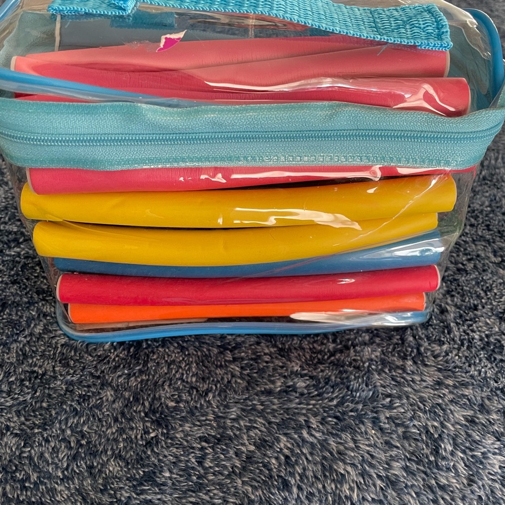 Transparent Storage Bag with Multicolor Contents
